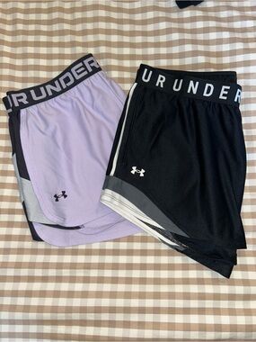 Under Armour Women's Athletic Shorts - Lavender and Black